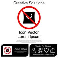 geen boodschappentas icoon eps 10 vector