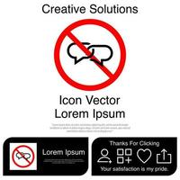 geen pratend pictogram eps 10 vector