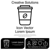 koffie papier pictogram eps 10 vector