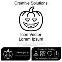 halloween pompoen pictogram eps 10 vector