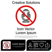 geen microfoonpictogram eps 10 vector