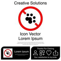 geen spoor van dierenpictogram eps 10 vector