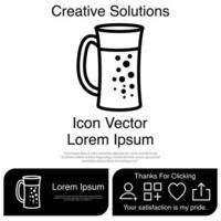 bierglas pictogram eps 10 vector