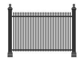 realistische stalen hek vectorillustratie geïsoleerd op wit vector