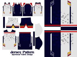 jersey printpatroon 15 sublimatie textiel voor t-shirt, voetbal, voetbal, e-sport, sport uniform ontwerp vector