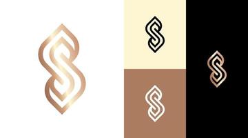 s monogram sieraden boutique logo ontwerpconcept vector