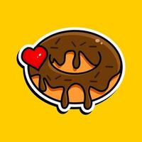 donuts cake chocolade vector