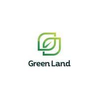 groene land logo sjabloon gratis download vector