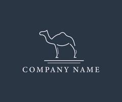 kameel logo lijntekeningen logo vector