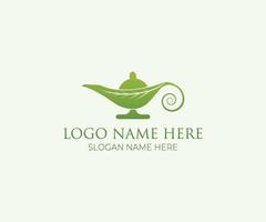 aladdin lamp natuur logo vector