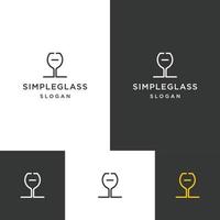 eenvoudig glazen logo pictogram plat ontwerpsjabloon vector
