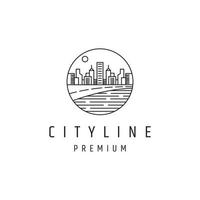 stad gebouwen logo pictogram ontwerpsjabloon vector