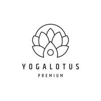 yoga lotus logo pictogram ontwerp sjabloon vectorillustratie vector