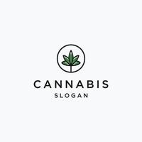 cannabis logo pictogram ontwerpsjabloon vector