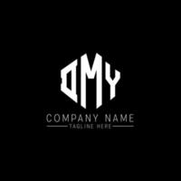 dmy letter logo-ontwerp met veelhoekvorm. dmy veelhoek en kubusvorm logo-ontwerp. dmy zeshoek vector logo sjabloon witte en zwarte kleuren. dmy monogram, business en onroerend goed logo.