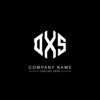 dxs letter logo-ontwerp met veelhoekvorm. dxs veelhoek en kubusvorm logo-ontwerp. DXS zeshoek vector logo sjabloon witte en zwarte kleuren. dxs-monogram, bedrijfs- en onroerendgoedlogo.