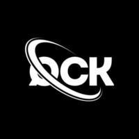 qck-logo. qck brief. qck brief logo ontwerp. initialen qck-logo gekoppeld aan cirkel en monogram-logo in hoofdletters. qck typografie voor technologie, zaken en onroerend goed merk. vector