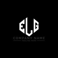 elg letter logo-ontwerp met veelhoekvorm. elg veelhoek en kubusvorm logo-ontwerp. elg zeshoek vector logo sjabloon witte en zwarte kleuren. elg monogram, business en onroerend goed logo.