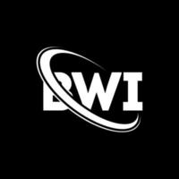 bwi-logo. bw brief. bwi brief logo ontwerp. initialen bwi logo gekoppeld aan cirkel en monogram logo in hoofdletters. bwi typografie voor technologie, business en onroerend goed merk. vector