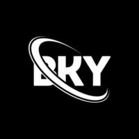 bky-logo. bk brief. bky brief logo ontwerp. initialen bky logo gekoppeld aan cirkel en hoofdletter monogram logo. bky typografie voor technologie, zaken en onroerend goed merk. vector