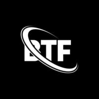 btf-logo. btf brief. btf brief logo ontwerp. initialen btf-logo gekoppeld aan cirkel en monogram-logo in hoofdletters. btf-typografie voor technologie, zaken en onroerend goed merk. vector