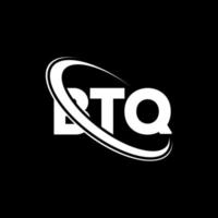 btq-logo. btq brief. btq brief logo ontwerp. initialen btq-logo gekoppeld aan cirkel en monogram-logo in hoofdletters. btq-typografie voor technologie, zaken en onroerend goed merk. vector