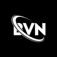 bvn-logo. bvn brief. bvn brief logo ontwerp. initials bvn logo gekoppeld aan cirkel en monogram logo in hoofdletters. bvn typografie voor technologie, business en onroerend goed merk. vector