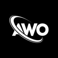 awo-logo. awoe brief. awo brief logo ontwerp. initialen awo logo gekoppeld aan cirkel en hoofdletter monogram logo. awo typografie voor technologie, business en onroerend goed merk. vector