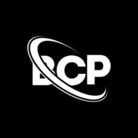 bcp-logo. bcp brief. bcp brief logo ontwerp. initialen bcp-logo gekoppeld aan cirkel en monogram-logo in hoofdletters. bcp-typografie voor technologie, zaken en onroerend goed merk. vector