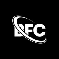 bfc-logo. bfc brief. bfc brief logo ontwerp. initialen bfc-logo gekoppeld aan cirkel en monogram-logo in hoofdletters. bfc typografie voor technologie, zaken en onroerend goed merk. vector