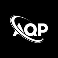 aqp-logo. akp brief. aqp brief logo ontwerp. initialen aqp-logo gekoppeld aan cirkel en monogram-logo in hoofdletters. aqp typografie voor technologie, zaken en onroerend goed merk. vector