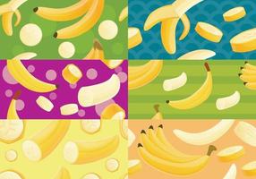 bananenpatroonset, cartoonstijl vector