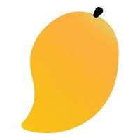 rijpe mango vector, getekend met gele, abstracte kunst illustratie, muurschildering op witte achtergrond, om af te drukken of logo. vector