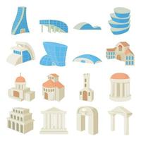 architectuur set pictogrammen vector