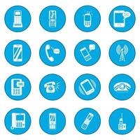 telefoonpictogram blauw vector