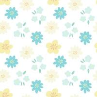 lentetuin bloemen naadloos patroon. bloeiende zomer pastels achtergrond. vector illustratie