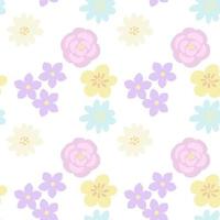 bloei bloemen naadloos patroon. lente zomer pastels achtergrond. vector illustratie