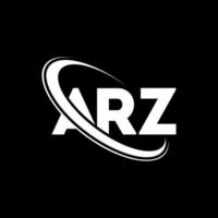 arz-logo. arz brief. arz brief logo ontwerp. initialen arz logo gekoppeld aan cirkel en monogram logo in hoofdletters. arz typografie voor technologie, zaken en onroerend goed merk. vector