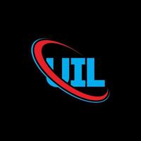 uil-logo. uil brief. uil brief logo ontwerp. initialen uil-logo gekoppeld aan cirkel en monogram-logo in hoofdletters. uil typografie voor technologie, business en onroerend goed merk. vector