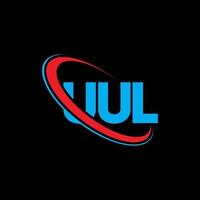 uul-logo. uul brief. uul brief logo ontwerp. initialen uul logo gekoppeld aan cirkel en hoofdletter monogram logo. uul typografie voor technologie, zaken en onroerend goed merk. vector