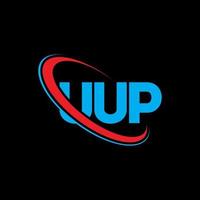 uup-logo. uup brief. uup brief logo ontwerp. initialen uup logo gekoppeld aan cirkel en monogram logo in hoofdletters. uup typografie voor technologie, zaken en onroerend goed merk. vector