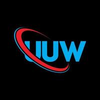 uuw logo. uuw brief. uuw brief logo ontwerp. initialen uuw logo gekoppeld aan cirkel en monogram logo in hoofdletters. uuw typografie voor technologie, zaken en onroerend goed merk. vector