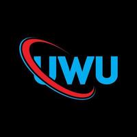 uwu-logo. uu brief. uwu brief logo ontwerp. initialen uwu-logo gekoppeld aan cirkel en monogram-logo in hoofdletters. uwu typografie voor technologie, zaken en onroerend goed merk. vector