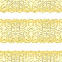 naadloos patroon met de afbeelding van tarweaartjes. vectorillustratie voor het ontwerp van bakkerijverpakkingen, voor de productie van roggebroodmeel vector
