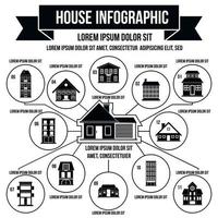 huis infographic elementen, eenvoudige stijl vector