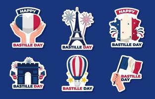 Bastille Day-stickercollectie vector