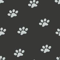 schattig kattenvoetafdruk naadloos patroon vector