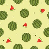 naadloos patroon met schattige watermeloenachtergrond vector