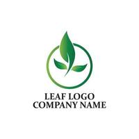 eenvoudig groen blad pictogram vector logo