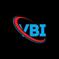 vbi-logo. vbi brief. vbi brief logo ontwerp. initialen vbi logo gekoppeld aan cirkel en hoofdletter monogram logo. vbi typografie voor technologie, zaken en onroerend goed merk. vector